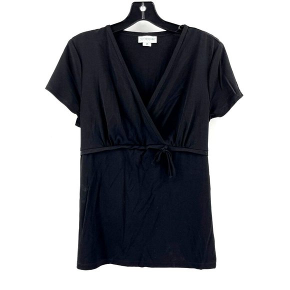 Motherhood Maternity Tops - Motherhood Maternity Black Sleeveless V Neck Stretch Top Shirt Size Large